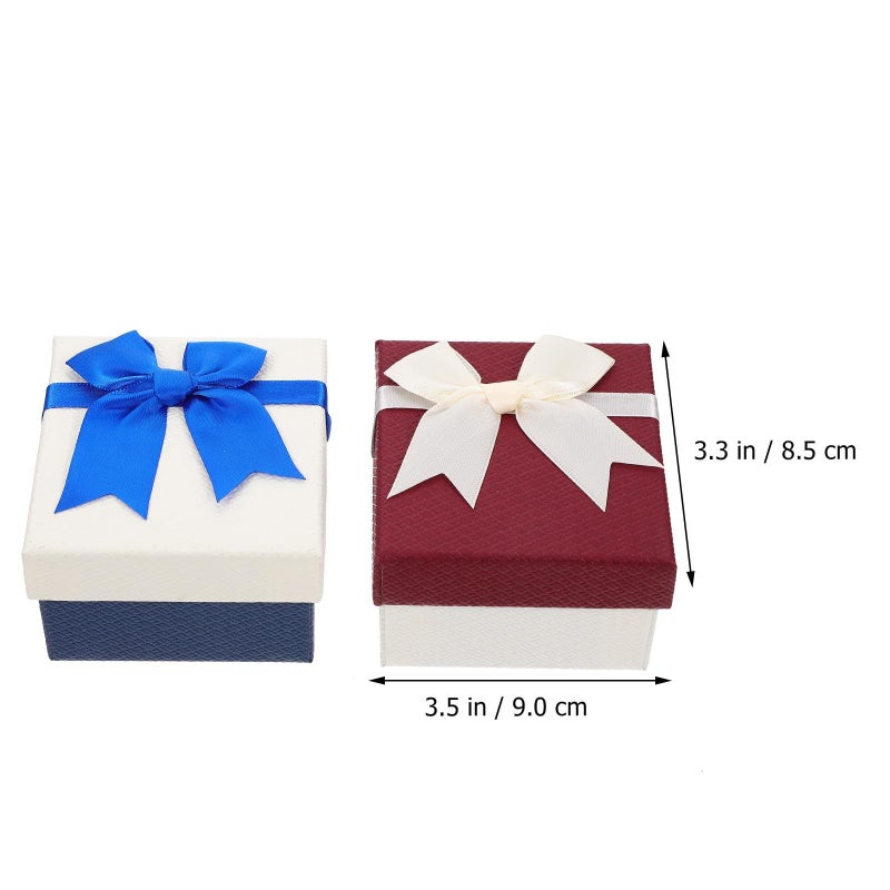 10 Pcs White Watch Storage Boxes With Bowknot Travel Display Organizer - Image 3