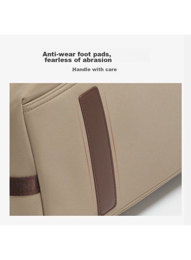 أولواز Aihua Pure Travel Bag، حقيبة سفر نسائية كبيرة السعة، حقيبة يد، حقيبة صدر، حقيبة رياضية، حقيبة سفر عمل، لون حليب القهوة - Image 4
