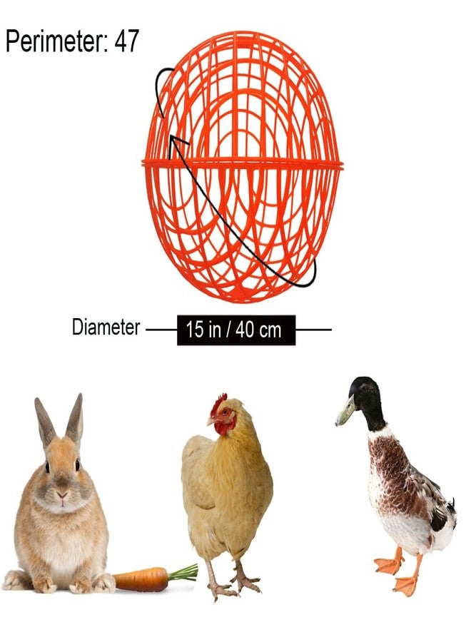 CalorMixs 15.7" Ball-Shaped Movable Chicken Coop,Pigeon Rabbit Duck Safe Walking Net,Preventing Trampled by Horse,Predation by Eagles,Dog Bites.Pet Removable Prevent Harassment Safety Hutch - Image 4