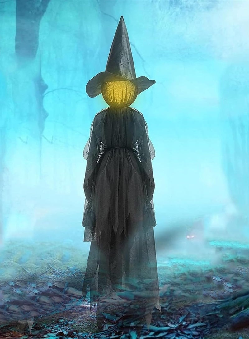 جورونب ديكورات العطلات الخارجية، أضواء صراخ بالحجم الطبيعي للساحرات مع أوتاد، ساحرات ممسكين بأيديهن في الهواء الطلق للحديقة المنزلية أو الحديقة أو الحفلة (قطعة واحدة) - Image 3