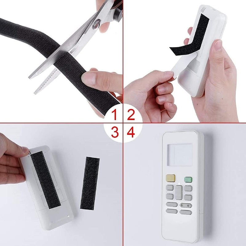 Home Buy HOME BUY Self Adhesive Hook and Loop Tape | Velcro Tapes |Mosquito net Tape Mounting Tape for Office use,Photo Frames, Multipurpose Use (1 Inch Width) (Black Colour) ((2M Hook + 2M Loop))  - Image 5