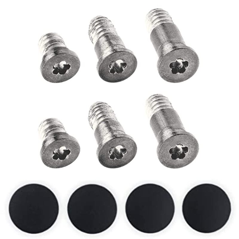 Mac-Axx Bottom Rubber Feet(4 Pieces) & Bottom Screws(6 Pieces) Compatible with MacBook Pro(Retina Display) with Touch Bar, Model No. A1989, Color: Silver - Image 1