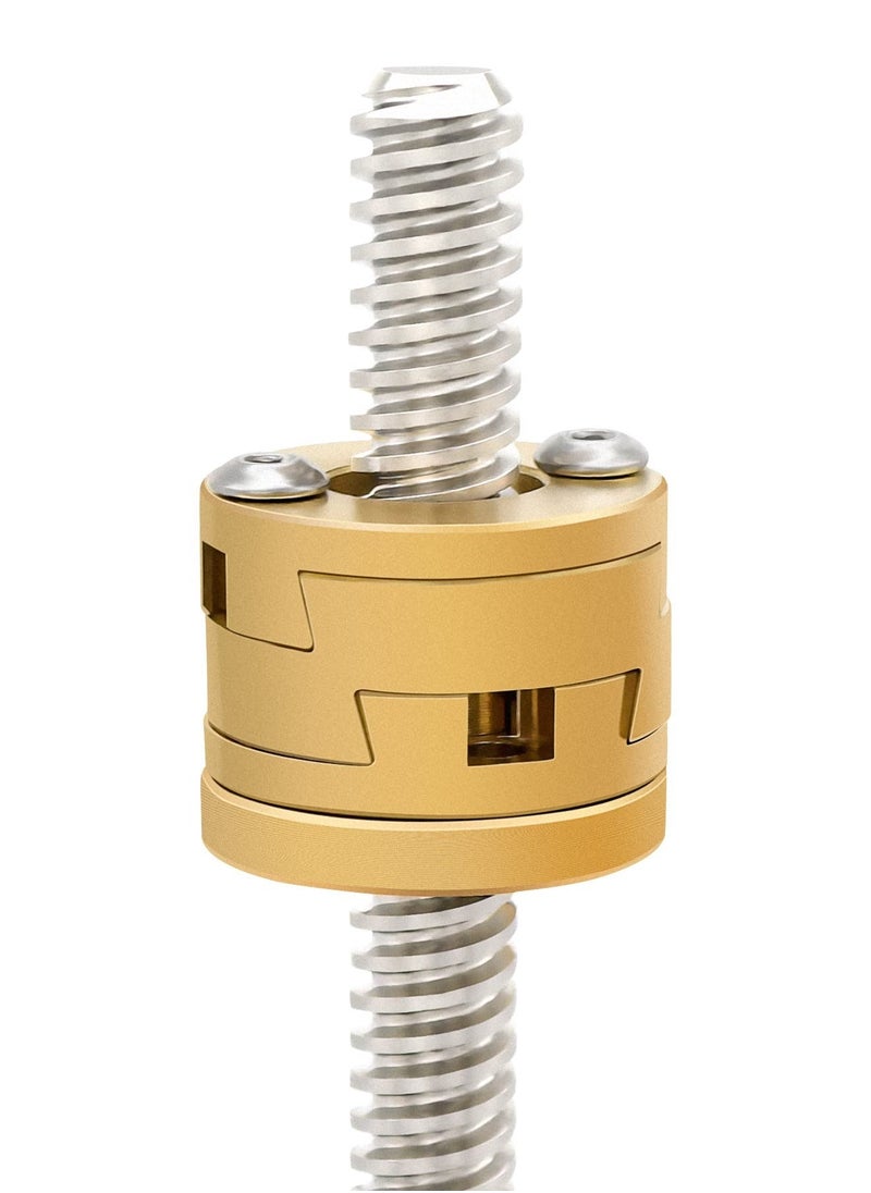 Generic Brass Z Axis Coupler, Upgrade Oldham Coupling Couplers Compatible with VzBot, for Creality Ender 3 Pro V2 CR-10 CR-10S Pro 3D Printer Accessory T8 Lead Screw Hotbed(Pack of 2)  - Image 3
