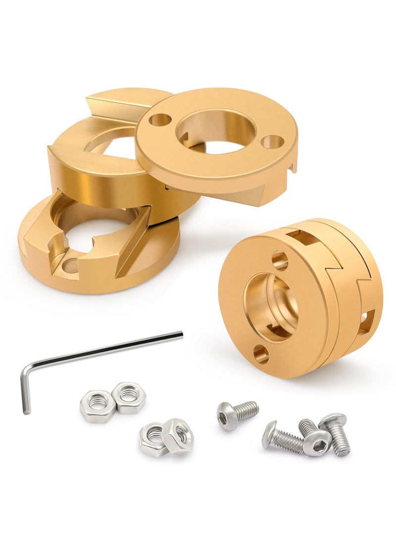 Generic Brass Z Axis Coupler, Upgrade Oldham Coupling Couplers Compatible with VzBot, for Creality Ender 3 Pro V2 CR-10 CR-10S Pro 3D Printer Accessory T8 Lead Screw Hotbed(Pack of 2)  - Image 1