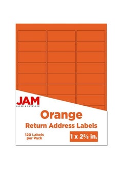 Return Address Labels Standard Mailing 1 X 2 5 8 Orange 120 Shipping Labels Pack