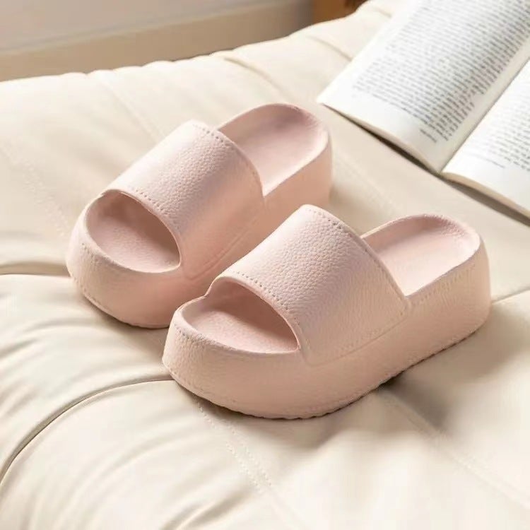2024 Summer Womens Fashion Thick-Soled Slippers Pink 