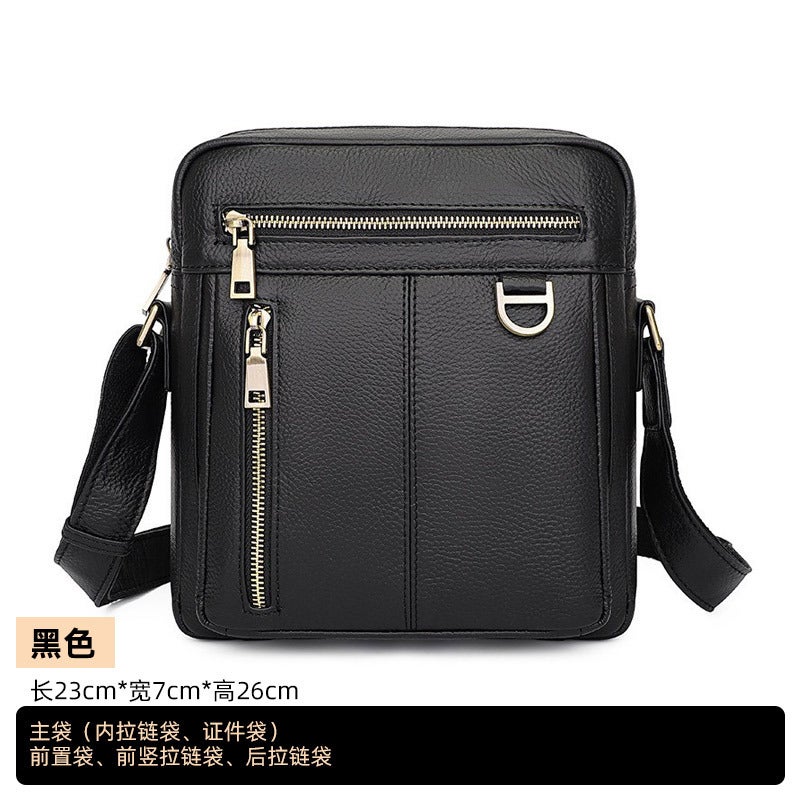 Casual Leather Messenger Bag Men'S Factory First Layer Cowhide Men'S Bag 11 Inch Ipad Shoulder Bag - Image 5