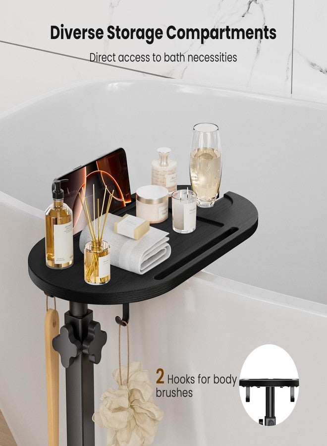 Sunnacate Bamboo Bathtub Table with Adjustable Height, Freestanding Bath Tray Caddy Board Tub Organizer, House Warming Gift, New Home, Anniversary Wedding Gifts, Bridal Shower Gift for Women - Image 3