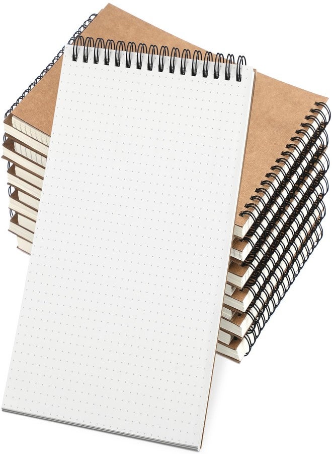 Engrowtic 2 Pcs Dot Grid Notebook Top Spiral Notebook A5 Size Bullet Dotted Paper Hardcover Dot Journal 8.3''x 5.8'' 140 Pages Spiral Notepads for Sketching Drawing Writing School Office (Black) - Image 1