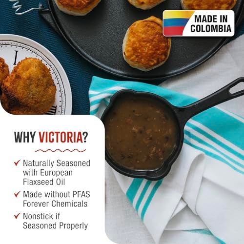 Victoria 0.5-Quart Cast Iron Saucepan, Small Cast Iron Melting Pot Seasoned with Flaxseed Oil, Made in Colombia, Black - Image 2