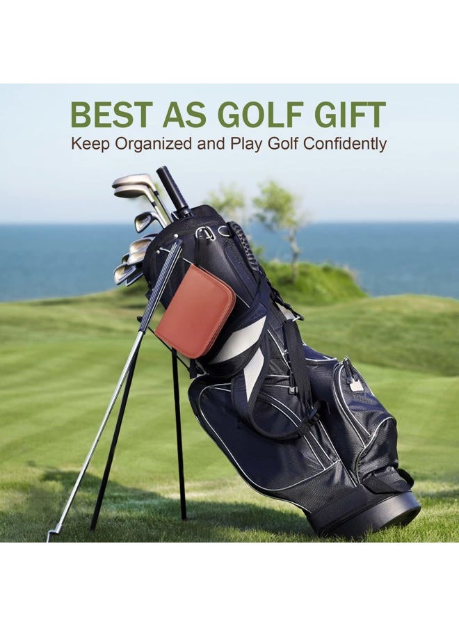 Jiskan Golf Gifts for Men and Women, Golf Accessories Set with Hi-End Case, Golf Balls, Rangefinder, Golf Tees, Brush, Multifunctional Divot Knife, Scorer, Golf Ball Clamp - Image 5