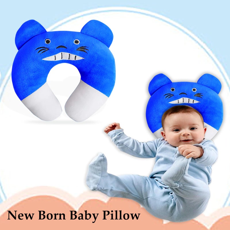 MOMSON MOM & SON New Born Baby Mustard/Rai Head Shaping Pillow and Baby Neck Support Pillow Combo Set Pack of 2 for 0-12 Months - Image 2