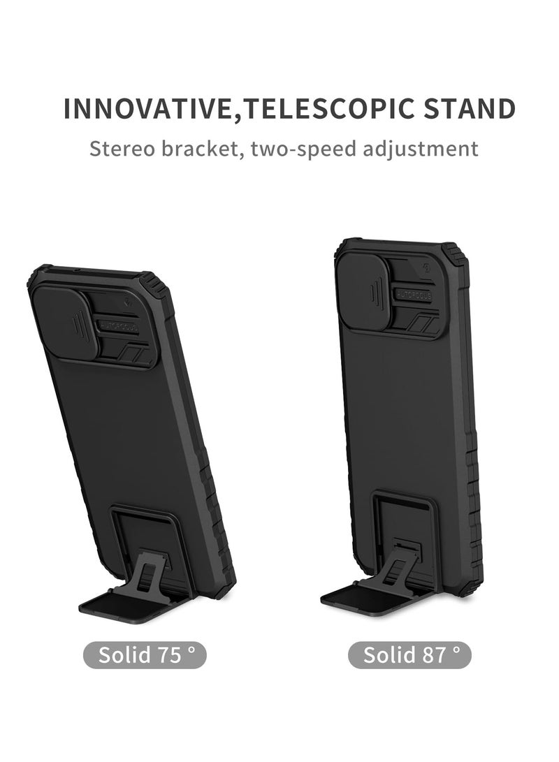Samsung Galaxy A05 Mobile Phone Case Cover, Innovative Telescopic Bracket, Sliding Protection Camera Window, Bumper Shockproof Phone Back Cover - Image 3
