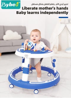 Bybeo 3 in 1 Baby Walker, Foldable Infant Walkers for Boys Girls Children with Big Comfortable Seat Cushion, Detachable Trampoline Mat, Removable Music Tray  - Image 2