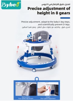 Bybeo 3 in 1 Baby Walker, Foldable Infant Walkers for Boys Girls Children with Big Comfortable Seat Cushion, Detachable Trampoline Mat, Removable Music Tray  - Image 5