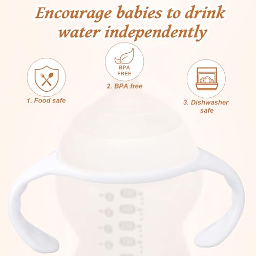 lasuroa 4pcs Baby Bottle Handles for Tommee Tippee, Ergonomic Non Slip Grip Easy Self-Feeding BPA Free Replacement Tomee Holder for Newborn Bottles - Image 4