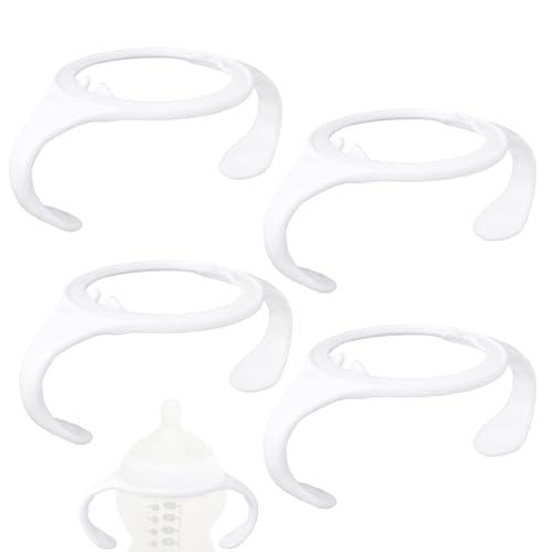 lasuroa 4pcs Baby Bottle Handles for Tommee Tippee, Ergonomic Non Slip Grip Easy Self-Feeding BPA Free Replacement Tomee Holder for Newborn Bottles - Image 1