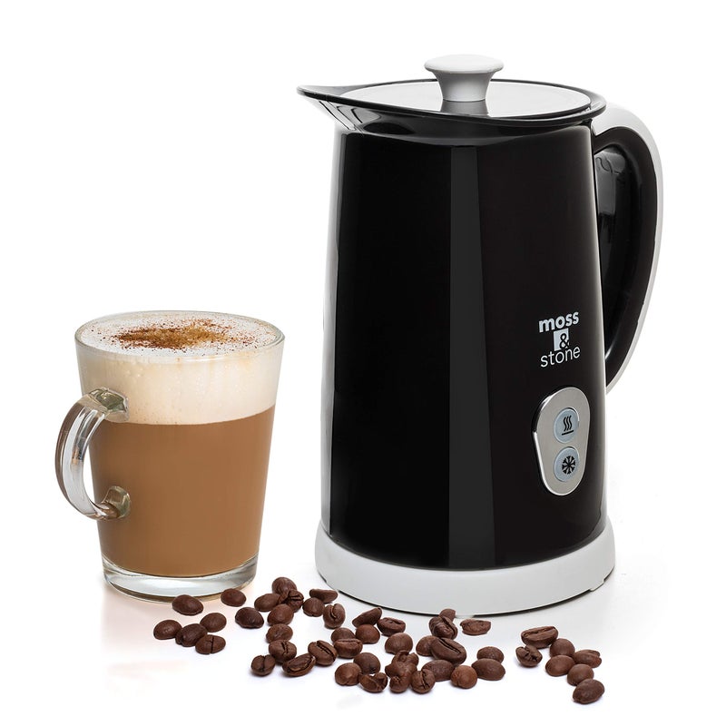 Moss  Stone Electric Milk Frother For Making Latte Cappuccino Hot Chocolate Automatic Cold Hot Milk Frother  Warmer Foam Maker Auto ShutOff Detachable Base  NonStick Interior