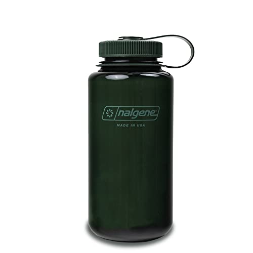 Nalgene Nalgene Monochrome BPAFree Recycled Reusable Water Bottle for Backpacking Hiking Gym  32 oz Shatterproof Jade 