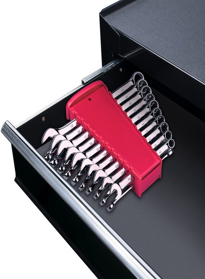 EFFICERE Max Torque 20-Piece Premium Metric and SAE Combination Wrench Set in Rack | Metric Size 8mm - 19mm, Inch Size 5/16” - 3/4” | Longer Wrench Body Design, Chrome Vanadium Steel, Unique V-Groove Open End - Image 4
