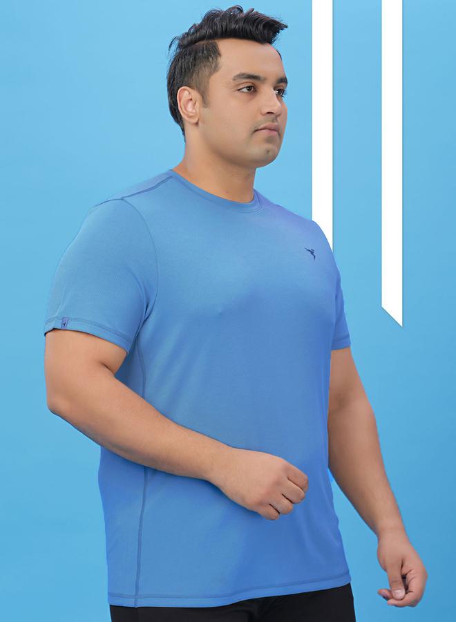 Technosport Technosport Men Solid Round Neck Slim Fit T-Shirt with Technocool+  - Image 4