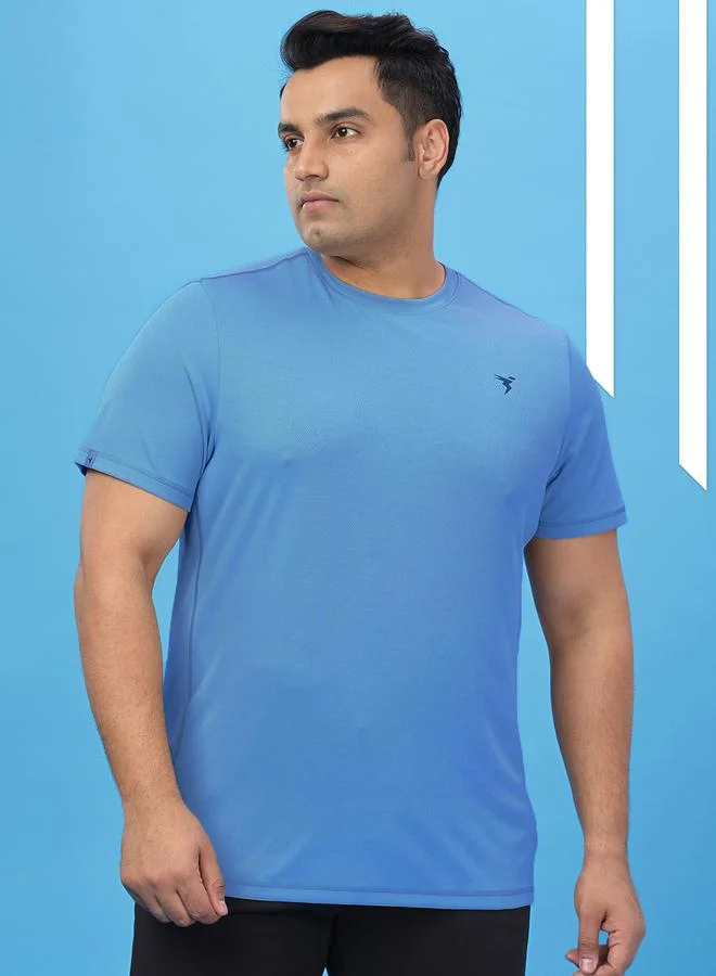 Technosport Technosport Men Solid Round Neck Slim Fit T-Shirt with Technocool+