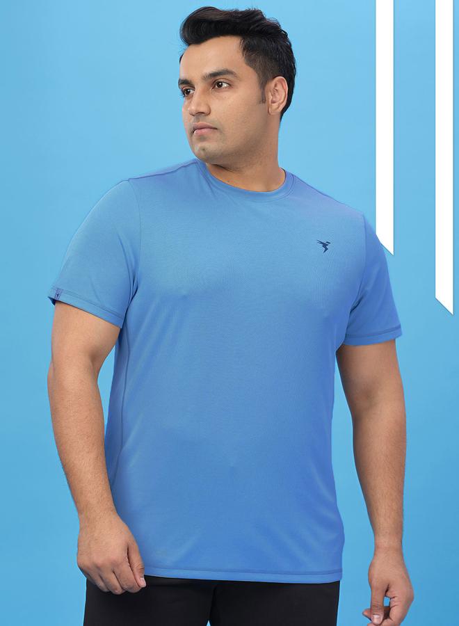 Technosport Technosport Men Solid Round Neck Slim Fit T-Shirt with Technocool+  - Image 3