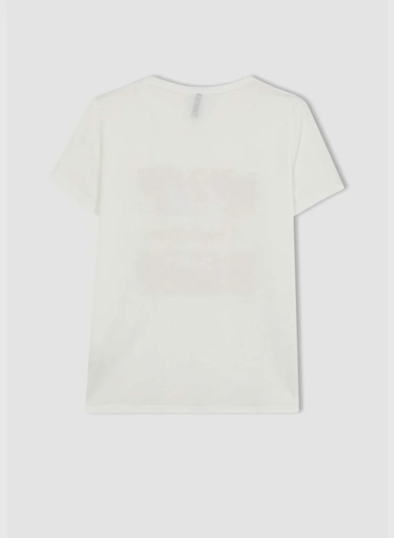 DeFacto Woman Crew Neck Knitted Short Sleeve T-Shirt