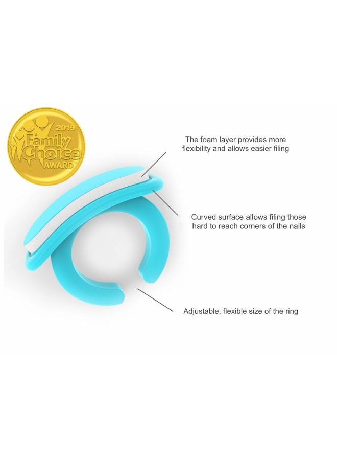 Bebon Wearable Baby Nail File with a Ring for Your Finger I Very Useful Baby Nail Care Set for Newborns I 18 Snap-Off Disposable Files/Baby Nail File (New Baby) - Image 3