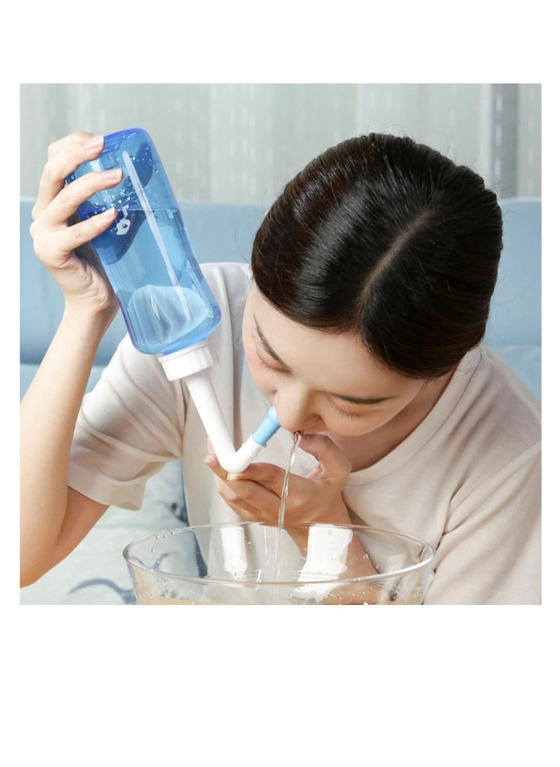BAIG - Nose Wash Cleaner 300ml Nasal Wash Bottle Pot Device Adults Children Sinusitis Nose Protector Moistens Cleaning Tools - Image 1