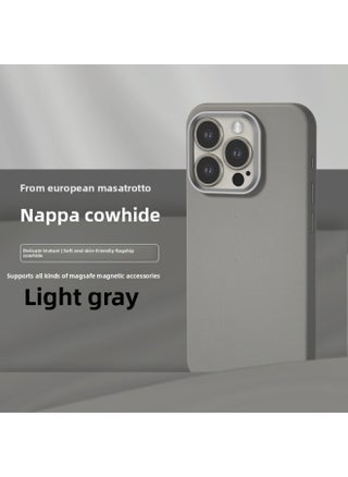All-inclusive Fine Leather Case MagSafe Magnetic Application IPhone14pro Max Apple 15 Phone Case 13 Solid Color-Color:XYM Fine Leather Light Gray-Applicable Model:13promax (without Packaging) - pzsku/ZDEFD35263CE58022E19EZ/45/1746222318/aac78511-b907-4c59-a216-3ed0fbba0488