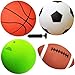 AppleRound Pack of 4 Sports Balls with Pump for Kids and Teens 1 Each of 85Inch Soccer Basketball Playground Ball and 9Inch Football - Image 2