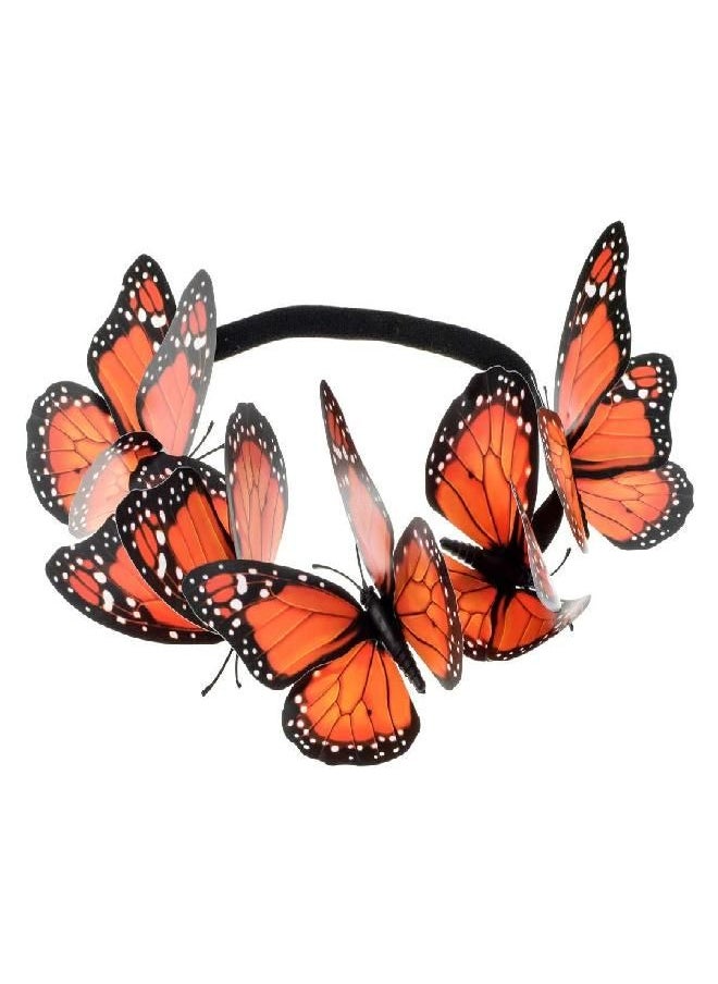 Vividsun - Vividsun Women Butterfly Headband Halloween Cosplay Bohemian Wedding Headpiece Photo Props (rainbow) - Image 1