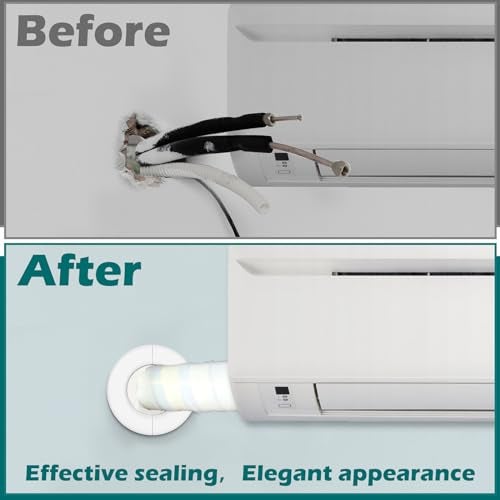 Daisypower Wall Sleeve for Air Conditioner Line Set Covers for Outside Units, Mini Split Line Set AC Sleeve Trough the Wall Pipe Accessories for 3in Wall Hole (8 inches Length) - Image 5