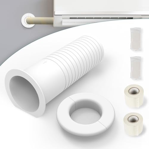 Daisypower Wall Sleeve for Air Conditioner Line Set Covers for Outside Units, Mini Split Line Set AC Sleeve Trough the Wall Pipe Accessories for 3in Wall Hole (8 inches Length) - Image 1