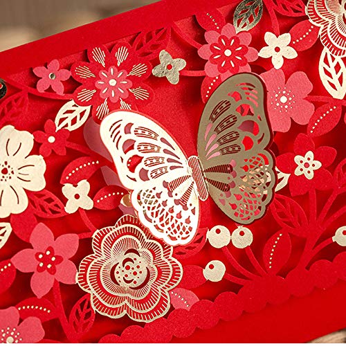 YTYKINOY 8 PCS Chinese Red Envelopes/Money Pocket/Party Accessory Organizer Envolop for Bussiness Occassion/Invited Card/Wedding/Birthday/New Year Party (8pcs-style 2) - Image 4