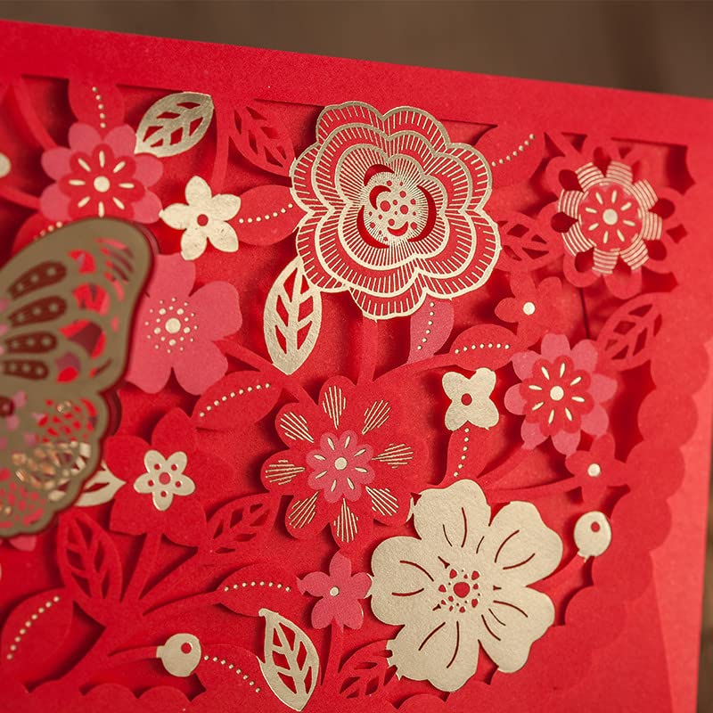 YTYKINOY 8 PCS Chinese Red Envelopes/Money Pocket/Party Accessory Organizer Envolop for Bussiness Occassion/Invited Card/Wedding/Birthday/New Year Party (8pcs-style 2) - Image 5