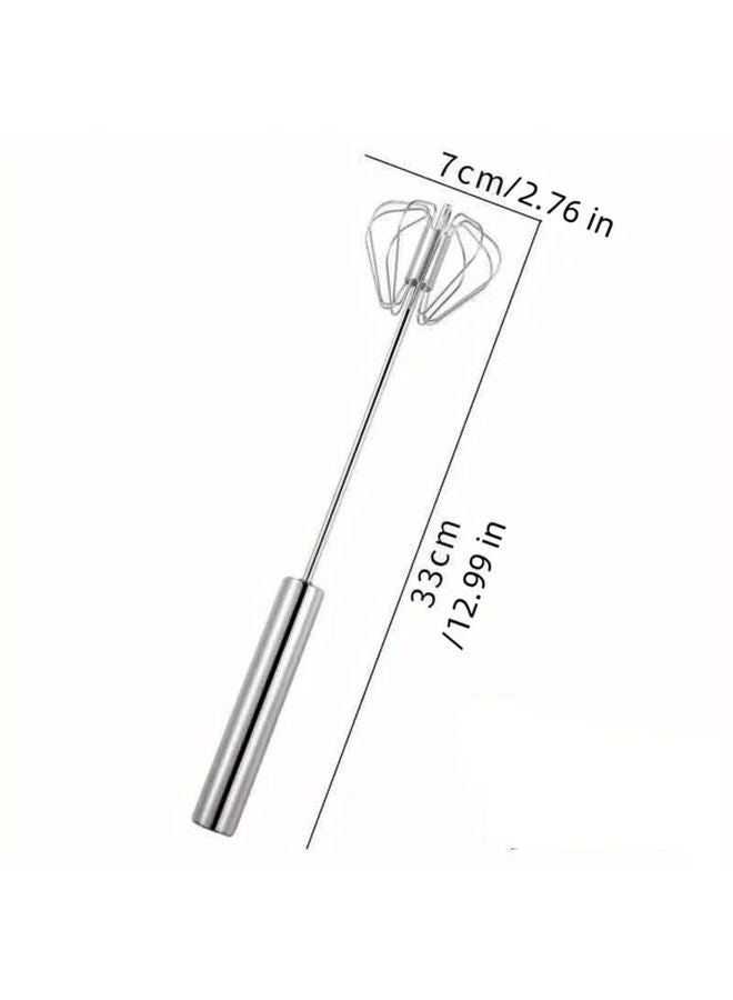 خفاقة يدوية من الفولاذ المقاوم للصدأ ثقيل التحمل، نموذج L لخفق الحليب وتجهيزه، للمخبوزات والطهي - Image 1