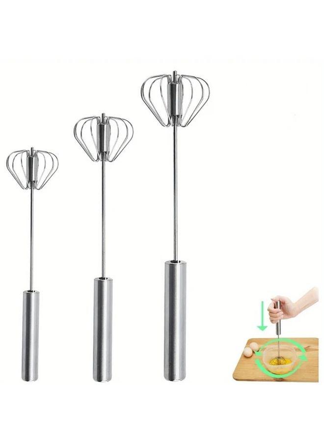 خفاقة يدوية من الفولاذ المقاوم للصدأ ثقيل التحمل، نموذج L لخفق الحليب وتجهيزه، للمخبوزات والطهي - Image 3