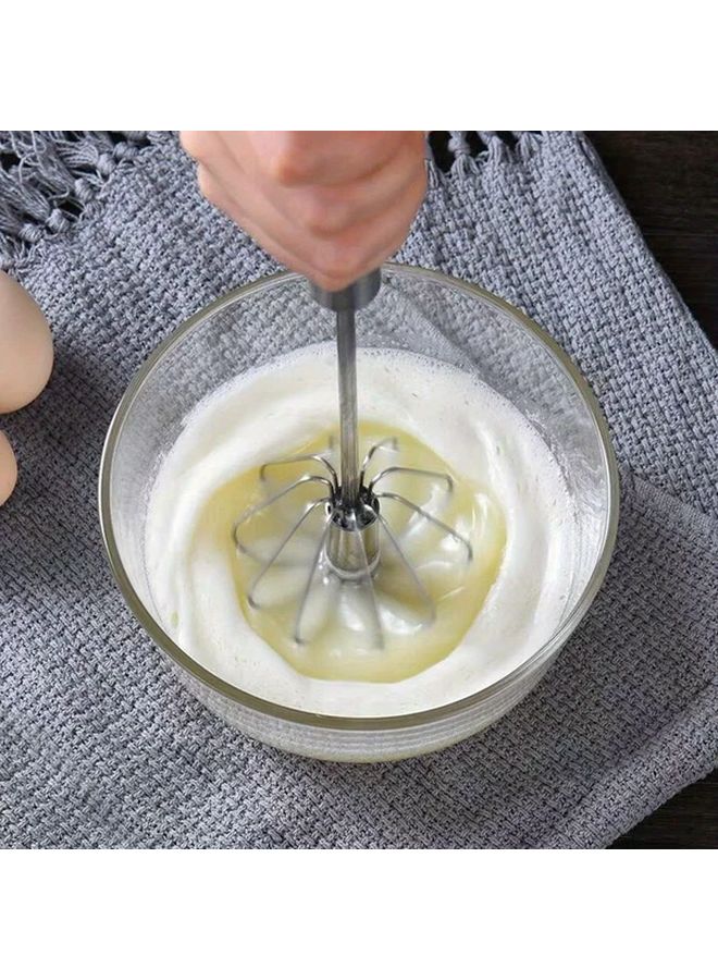 خفاقة يدوية من الفولاذ المقاوم للصدأ ثقيل التحمل، نموذج L لخفق الحليب وتجهيزه، للمخبوزات والطهي - Image 2