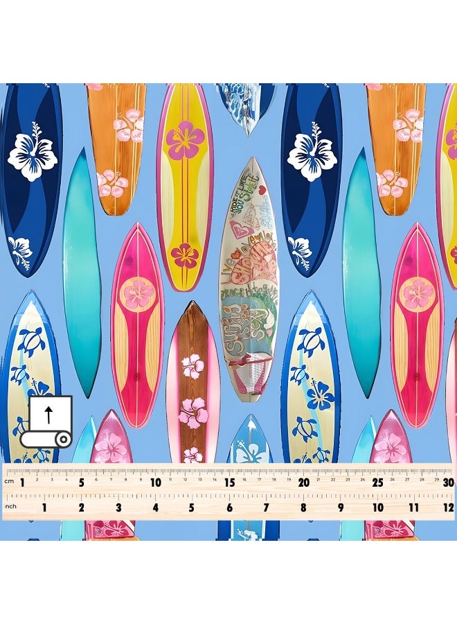 فيلاتو Ø¬Ù„Ø§Ø¨ÙŠØ© Ù…Ø®ÙˆÙŠØ± Ù…Ù† Ù‚Ù…Ø§Ø´ Ø­Ø±ÙŠØ± Ø§Ù„Ù„ÙŠÙ„ Ø¹Ø±Ø§Ù…Ù†ÙŠ Ø¨Ø§Ù„ÙŠØ§Ø±Ø¯Ø©ØŒ Ù†Ù…Ø· Ù„ÙˆØ­ Ø±ÙƒÙˆØ¨ Ø§Ù„Ø£Ù…ÙˆØ§Ø¬ Ø¨Ø§Ù„Ù„ÙˆÙ† Ø§Ù„Ø£Ø²Ø±Ù‚ ÙˆØ§Ù„ÙˆØ±Ø¯ÙŠØŒ Ø®ÙŠØ§Ø·Ø© 58 Ø¨ÙˆØµØ© Ø¹Ø±Ø¶ - Image 4