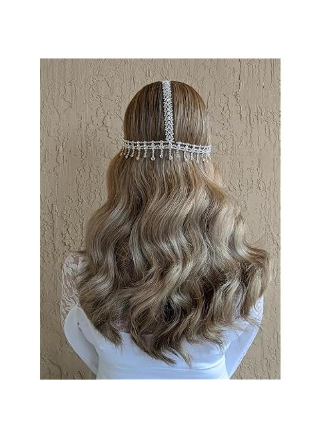 1920s Headband Great Gatsby Headpiece Rhinestone 1920s Headband Flapper Hair Accessories for Costume Party Head Cap - Image 4