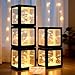 Ledido Transparent Balloon Boxes Clear Balloon Boxes with 5 Pcs String Lights and 78 Letters for Baby Shower Gender Reveal Grad Birthday Party Anniversary Bridal Wedding Decor 5 Black Boxes - Image 3