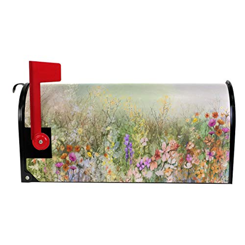 WOOR Spring Summer Flowers Magnetic Mailbox Cover Standard Size for Garden Yard Outdoor Decorations-18 x 20.8" - Image 2