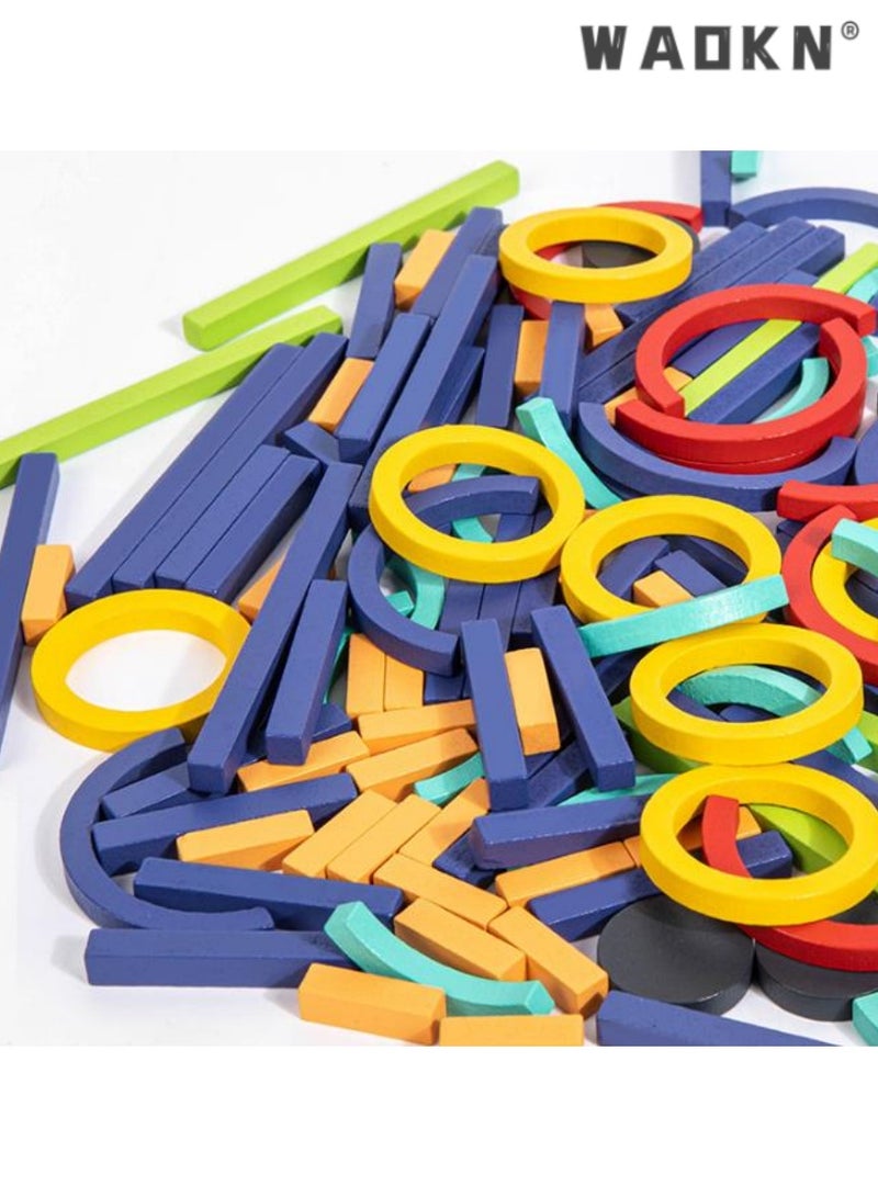WAOKN Children's Educational Logic Training Game, Wooden Sticks and Rings Puzzle Toy, Ideal for Developing Hand-Eye Coordination and Spatial Awareness,Preschool Learning,Cognitive Development  - Image 5