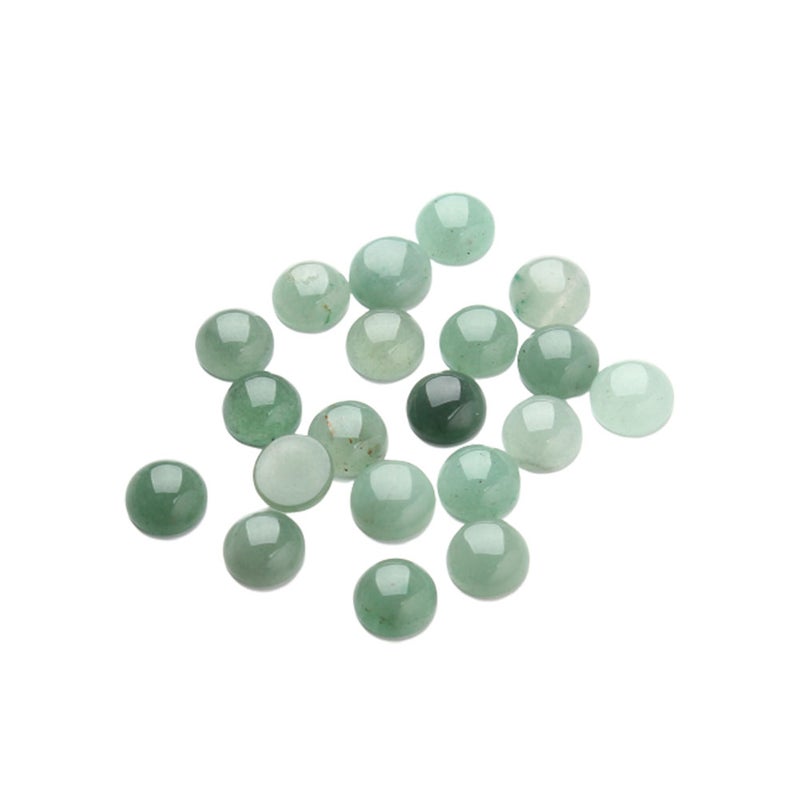 40 pcs 1.2CM Sticker Round Glass Patch Supplies for Jewelry Craft Making (Light Green) - Image 2