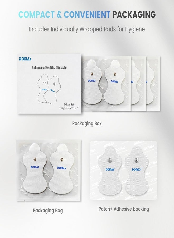 DOMAS 6 Pcs Large TENS Electrode Pads for Omron TENS Units Only, 4.75" x 3.0", Not for PM311/PM800 - Image 5
