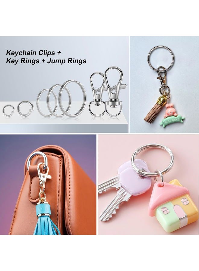 Sucrown 523PCS Keychain Making Kit, Keychain Making Supplies Including Keychains Clips Hooks, Key Chain Rings, Lobster Claw Clasps and Jump Rings for Jewelry Making Supplies, Crafts - Image 5