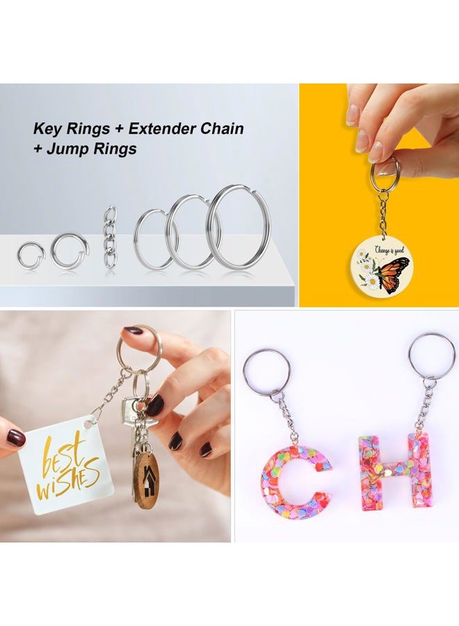 Sucrown 523PCS Keychain Making Kit, Keychain Making Supplies Including Keychains Clips Hooks, Key Chain Rings, Lobster Claw Clasps and Jump Rings for Jewelry Making Supplies, Crafts - Image 4