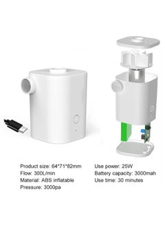 Y&D Electric Air Pump, Portable with USB Rechargeable Quick Inflate Deflate, for Mattress, Pool Toys, Floats, Swimming Ring, Bed, Vacuum Storage Bags  - Image 2